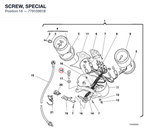 SCREW, SPECIAL 77910981B diagram position