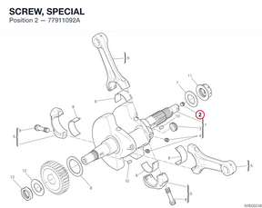 SCREW, SPECIAL 77911092A diagram position