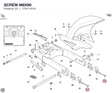 SCREW M8X90 77911101A diagram position