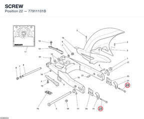SCREW 77911101B diagram position