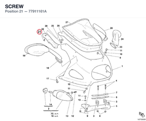 SCREW 77911161A diagram position