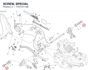 SCREW, SPECIAL 77911511AB diagram position
