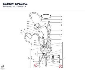 SCREW, SPECIAL 77911581A diagram position