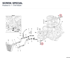SCREW, SPECIAL 77911652A diagram position