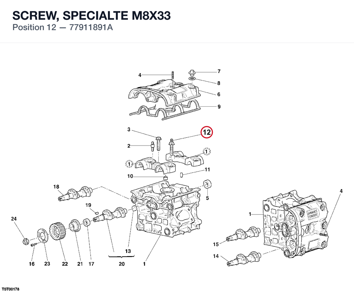 SCREW, SPECIALTE M8X33