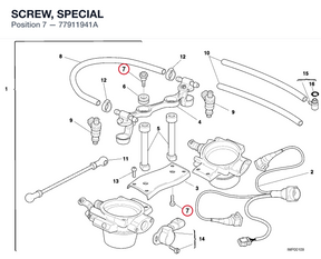 SCREW, SPECIAL 77911941A diagram position