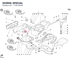 SCREW, SPECIAL 77911941B diagram position