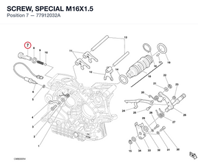SCREW, SPECIAL M16X1.5 77912032A diagram position