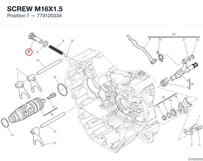 SCREW M16X1.5 77912033A diagram position