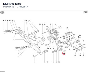 SCREW M10 77912051A diagram position