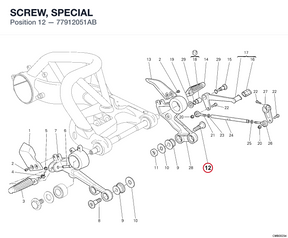 SCREW, SPECIAL 77912051AB diagram position