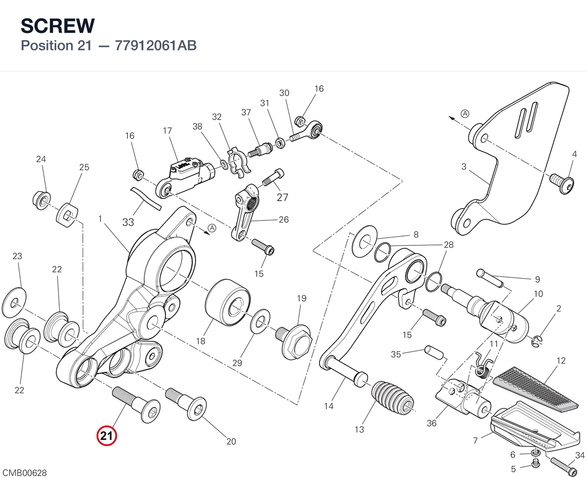 SCREW 77912061AB diagram position