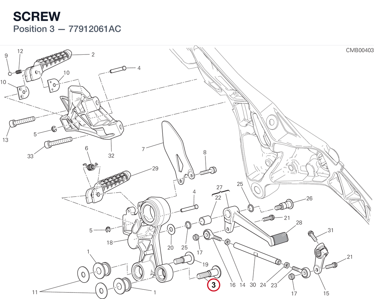 SCREW 77912061AC diagram position
