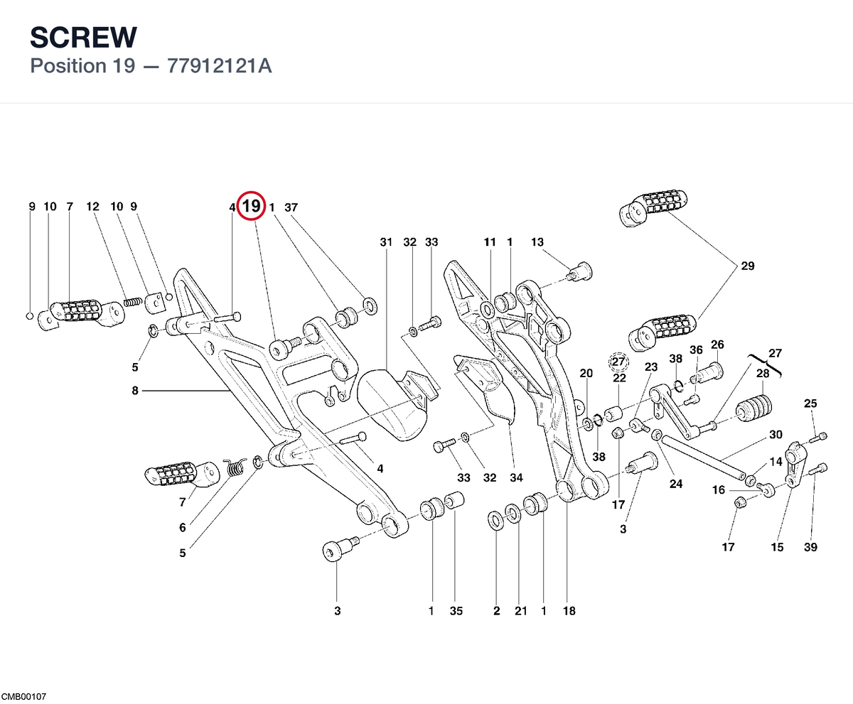 SCREW 77912121A diagram position