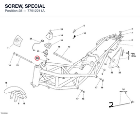 SCREW, SPECIAL 77912211A diagram position