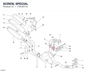 SCREW, SPECIAL 77912471A diagram position