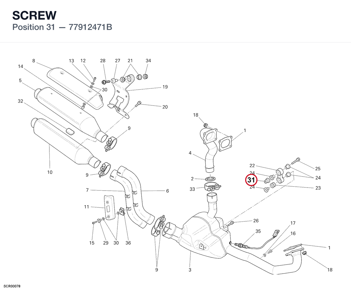 SCREW 77912471B diagram position
