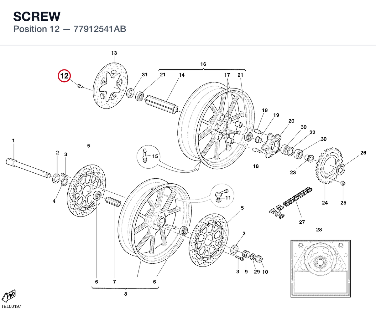 SCREW 77912541AB diagram position