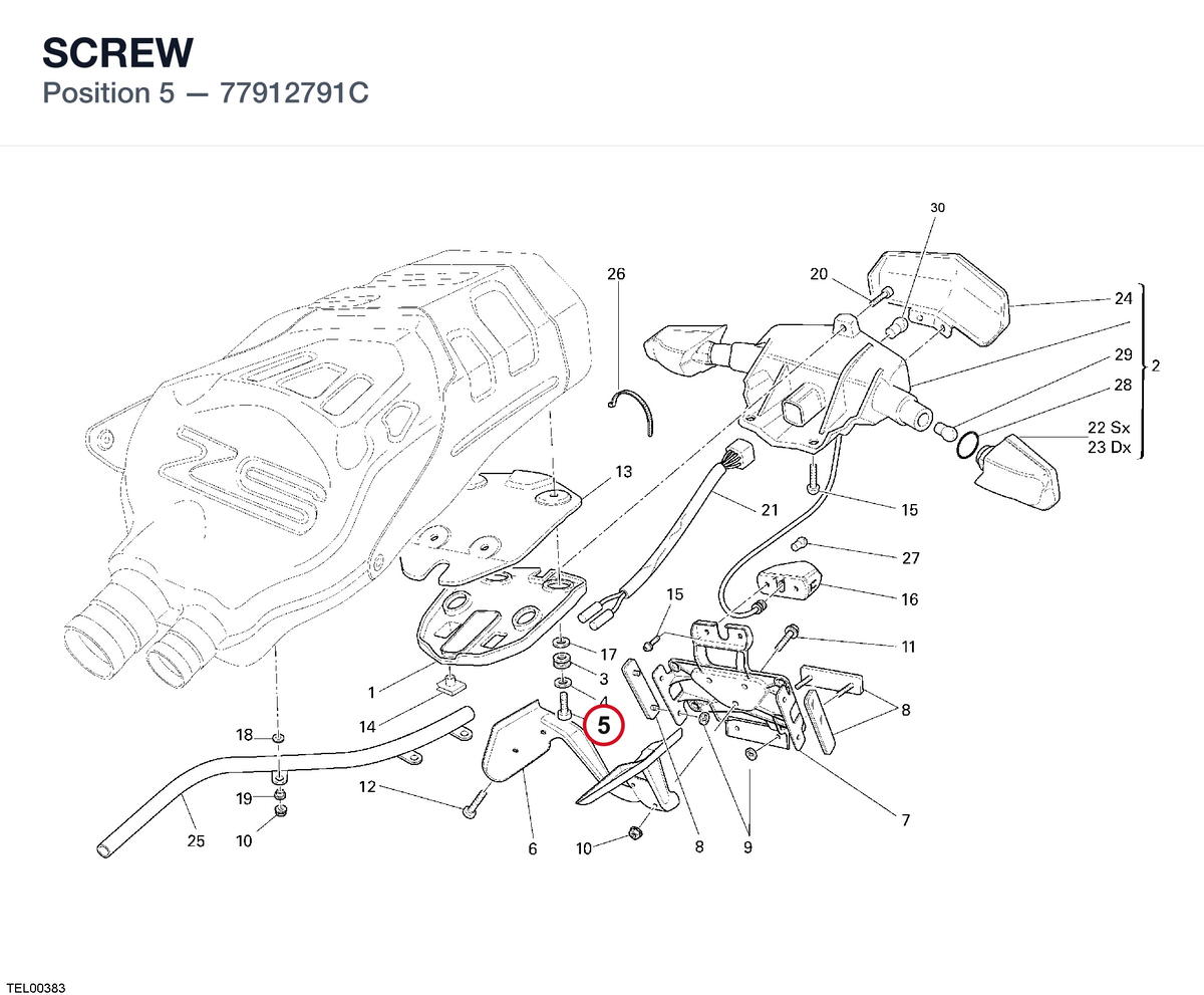SCREW 77912791C diagram position