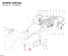 SCREW, SPECIAL 77912821A diagram position