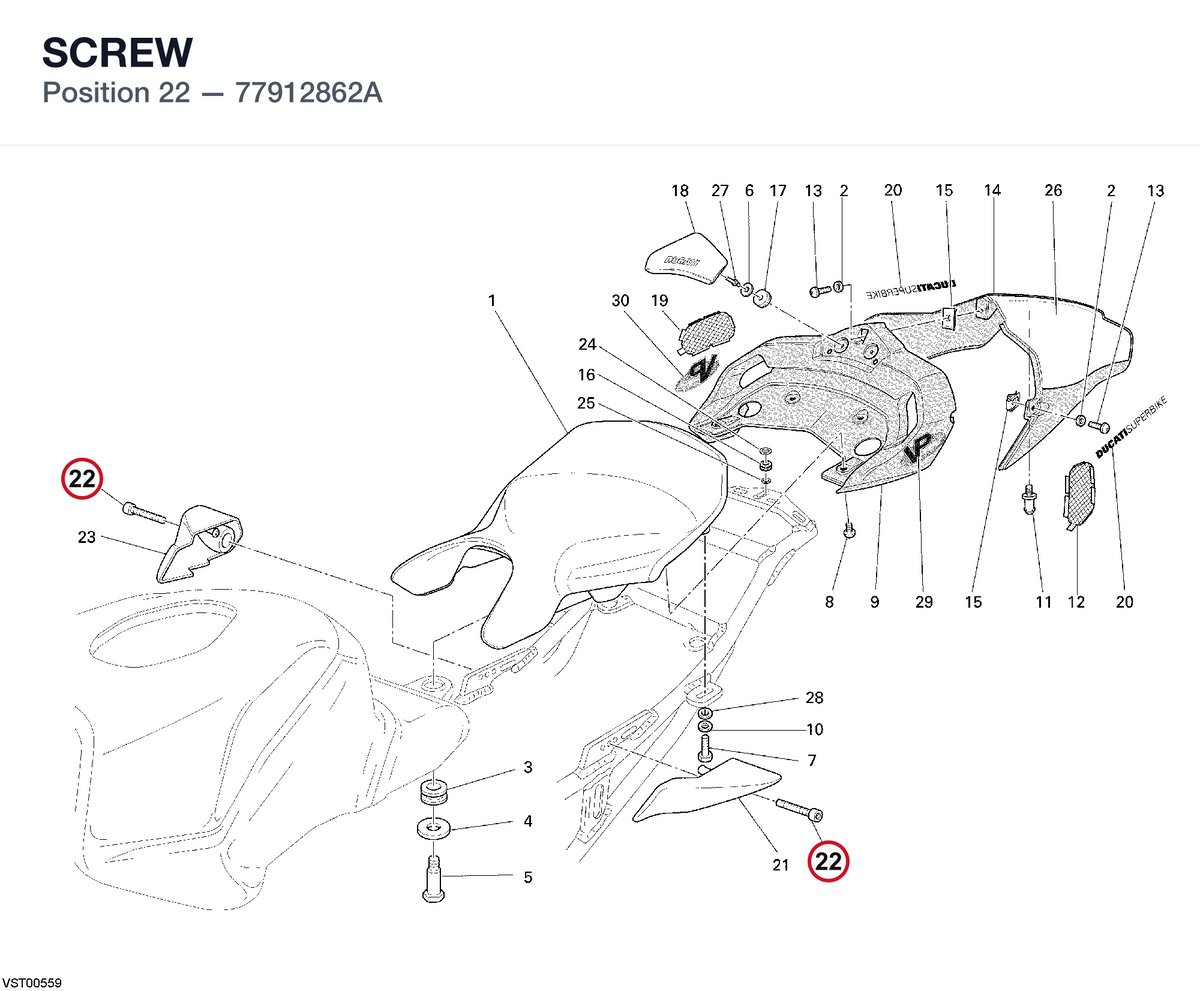 SCREW 77912862A diagram position