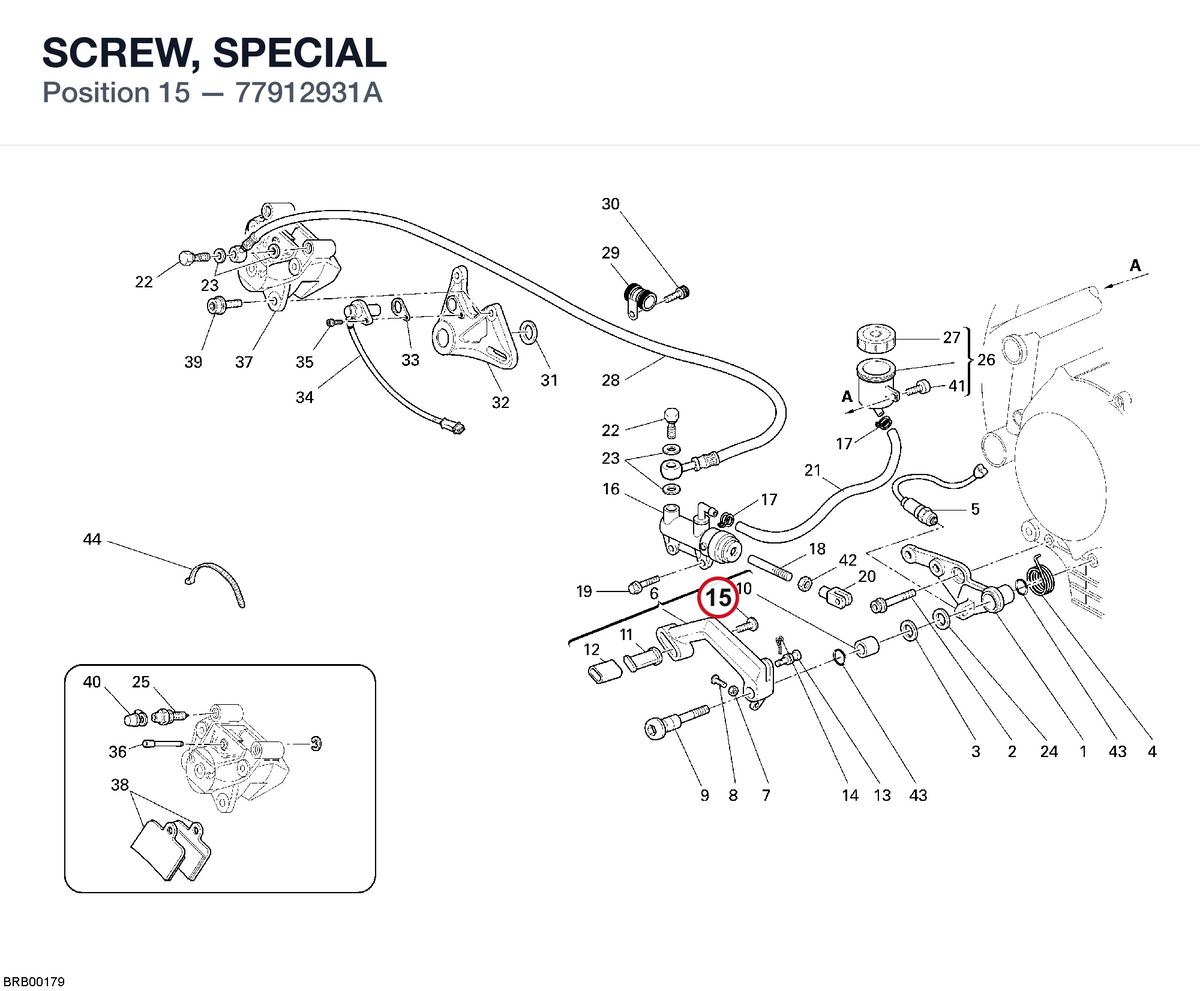 SCREW, SPECIAL 77912931A diagram position