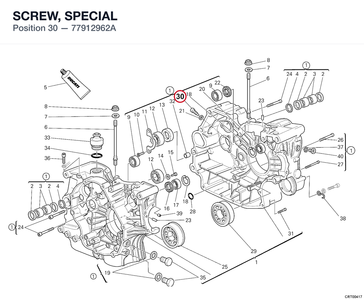 SCREW, SPECIAL 77912962A diagram position