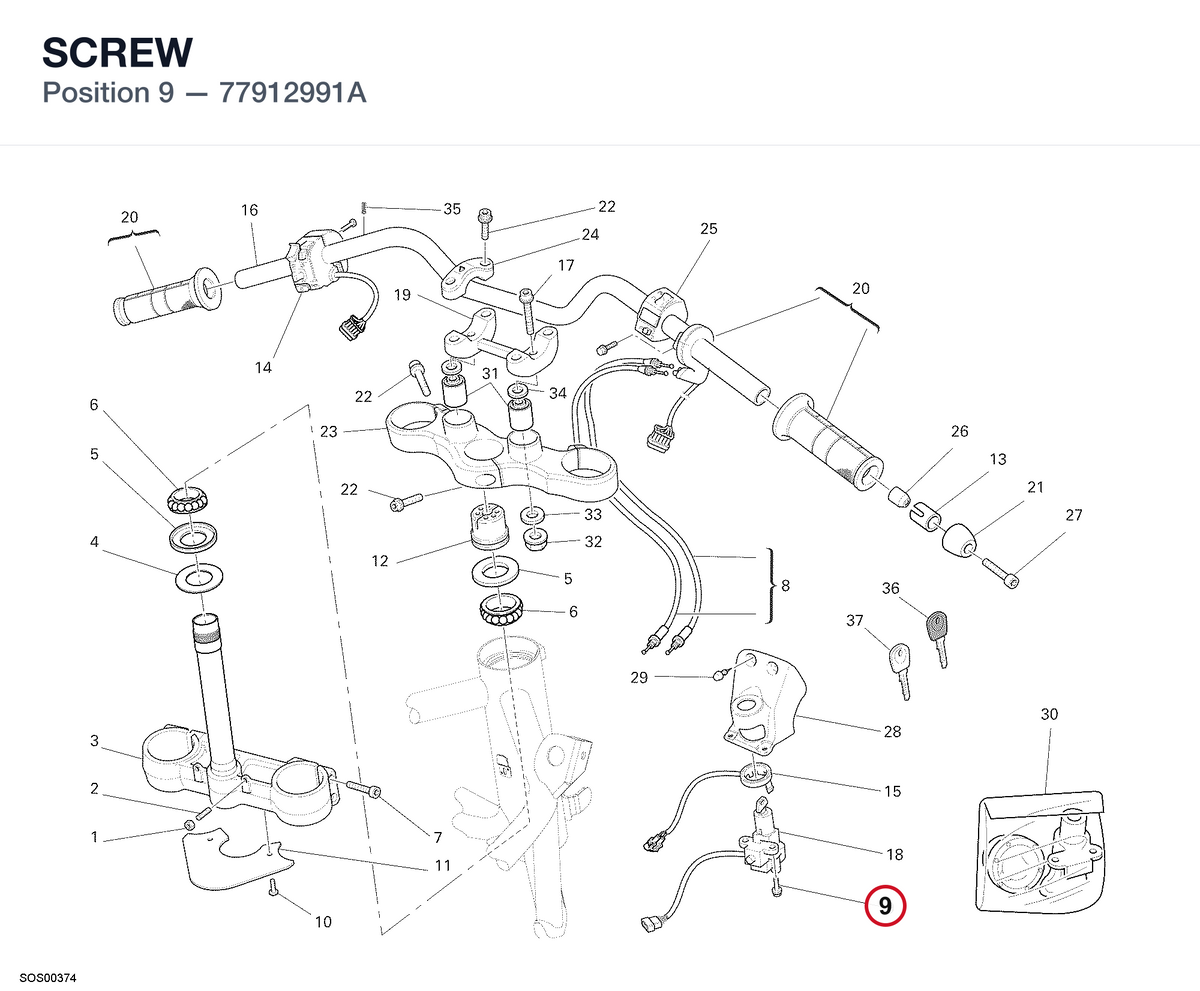 SCREW 77912991A diagram position