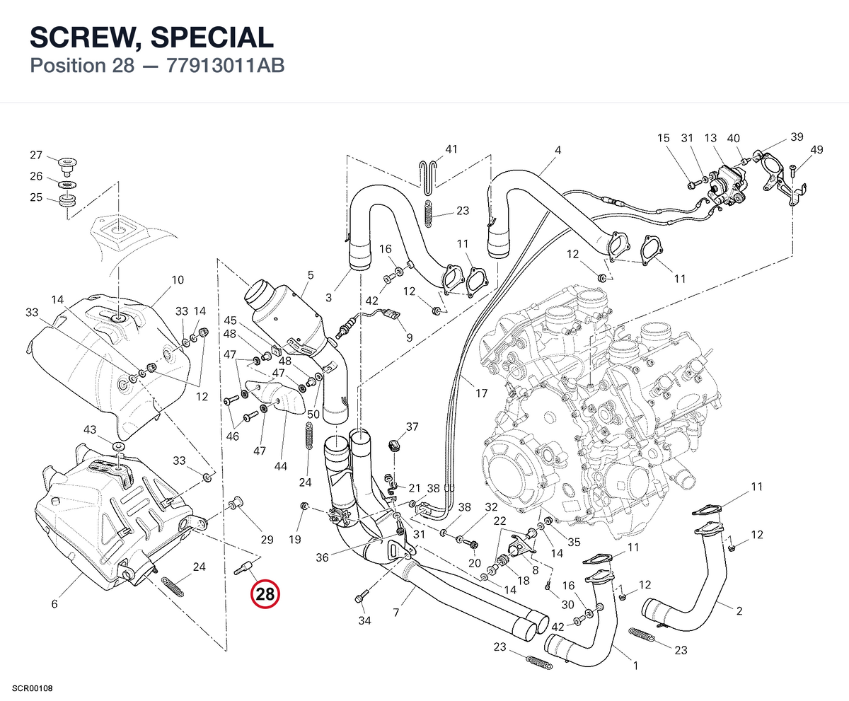 SCREW, SPECIAL 77913011AB diagram position