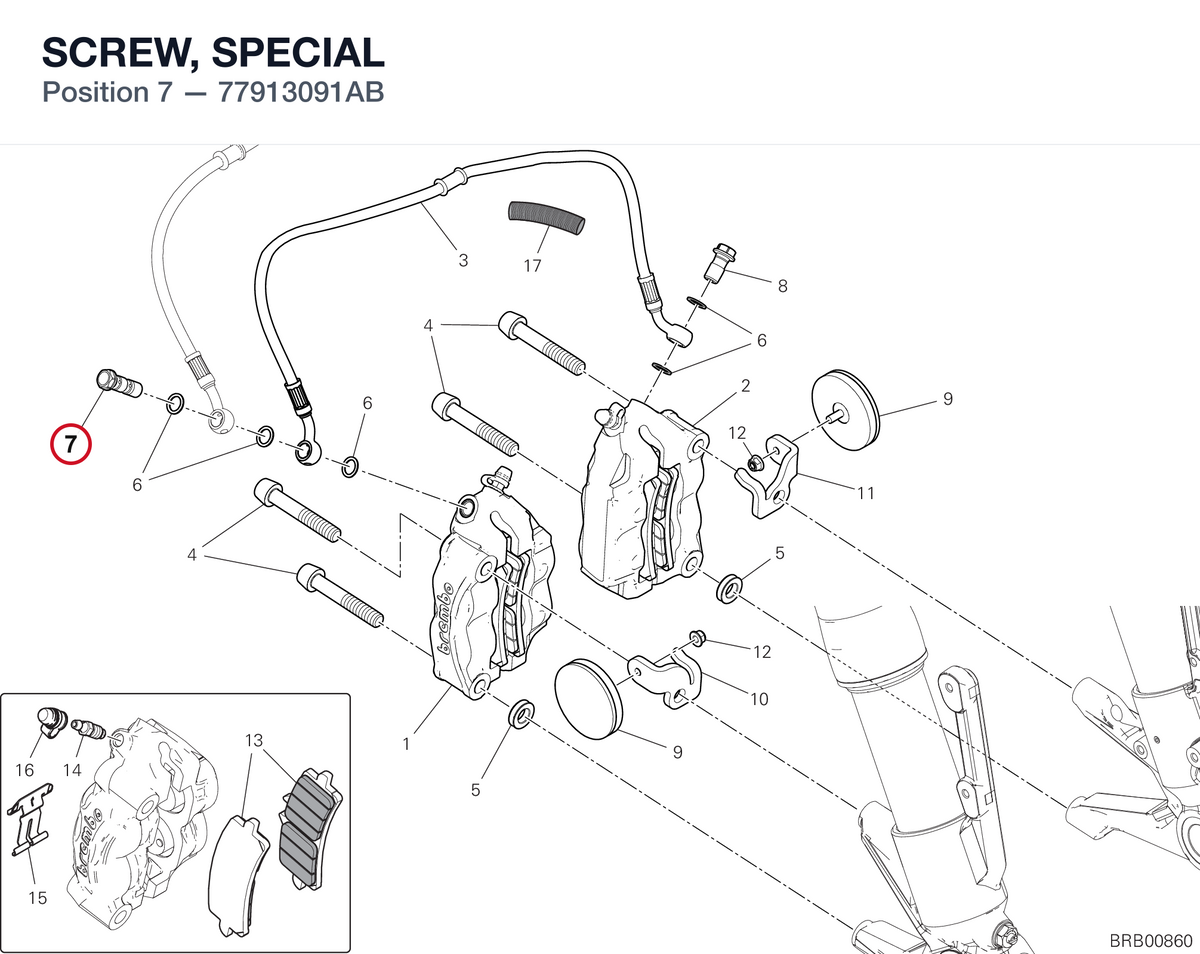 SCREW, SPECIAL 77913091AB diagram position