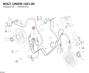 BOLT, UNION 12X1.00 77913141A diagram position