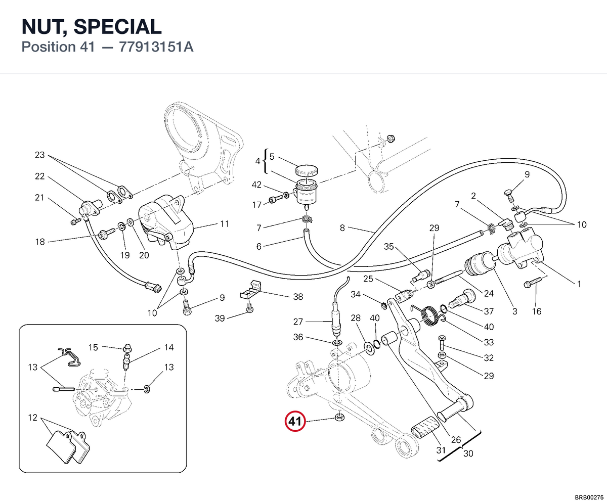 NUT, SPECIAL 77913151A diagram position