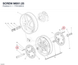 SCREW M8X1.25 77913281A diagram position