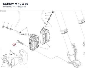 SCREW M 10 X 60 77913311D diagram position