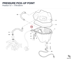 PRESSURE PICK-UP POINT 77913351A diagram position