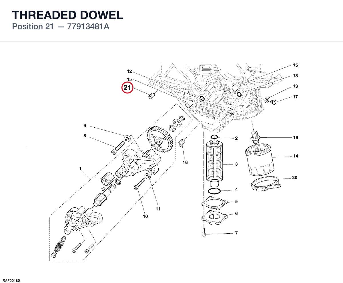THREADED DOWEL 77913481A diagram position