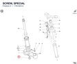 SCREW, SPECIAL 77913651A diagram position