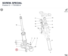 SCREW, SPECIAL 77913651A diagram position