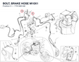 BOLT, BRAKE HOSE M10X1 77913661AB diagram position