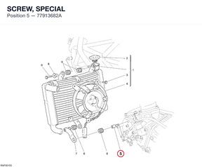 SCREW, SPECIAL 77913682A diagram position