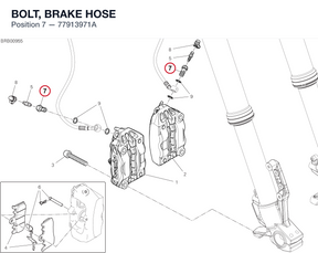 BOLT, BRAKE HOSE 77913971A diagram position