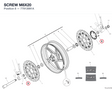 SCREW M8X20 77913991A diagram position