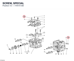 SCREW, SPECIAL 77914172B diagram position