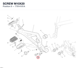 SCREW M10X20 77914181A diagram position
