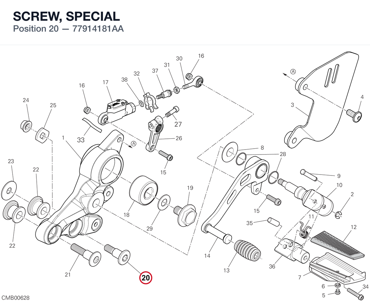 SCREW, SPECIAL 77914181AA diagram position