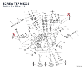 SCREW TEF M8X32 77914211A diagram position