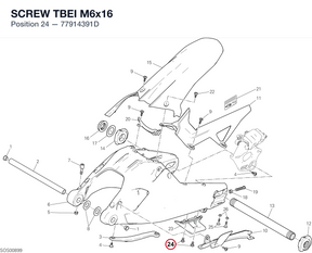 SCREW TBEI M6x16 77914391D diagram position