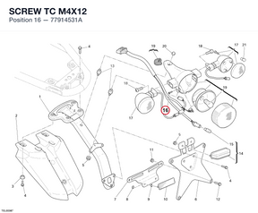 SCREW TC M4X12 77914531A diagram position