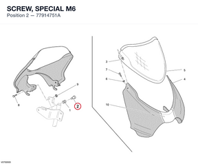 SCREW, SPECIAL M6 77914751A diagram position
