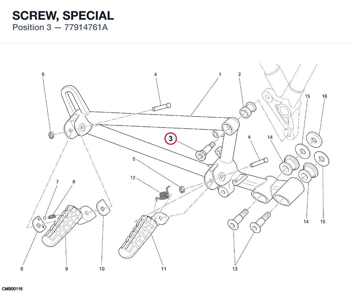SCREW, SPECIAL 77914761A diagram position